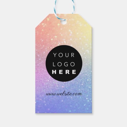 Custom Company Logo Product Description Rainbow Gift Tags