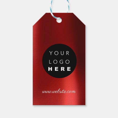 Custom Company Logo Product Description Red Gift Tags