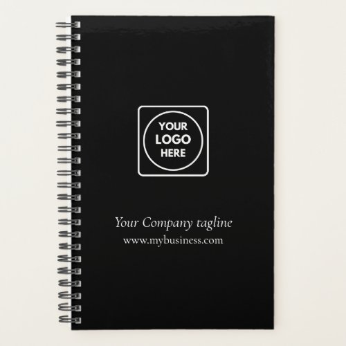 Custom Company Logo Promotional Black Planner
