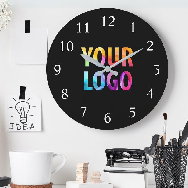 Custom Company Logo Promotional Branded Large Clock (Creator Uploaded)