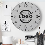 Custom Company Logo Promotional Branded Round Clock<br><div class="desc">Add your custom business corporate logo to create a unique wall clock. Makes a great promotional giveaway or corporate gift for customers,  vendors,  employees or other special people. Choose from different clock shapes and sizes. No minimum quantity,  no setup fees.</div>