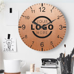 Custom Company Logo Promotional Branded Round Clock<br><div class="desc">Add your custom business corporate logo to create a unique wall clock. Makes a great promotional giveaway or corporate gift for customers,  vendors,  employees or other special people. Choose from different clock shapes and sizes. No minimum quantity,  no setup fees.</div>