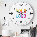 Custom Company Logo Promotional Branded Round Clock<br><div class="desc">Add your custom business corporate logo to create a unique wall clock. Makes a great promotional giveaway or corporate gift for customers,  vendors,  employees or other special people. Choose from different clock shapes and sizes. No minimum quantity,  no setup fees.</div>