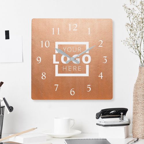 Custom Company Logo Promotional Branded Square Wall Clock