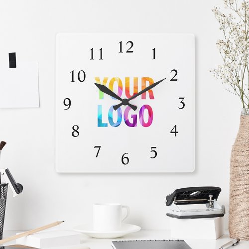 Custom Company Logo Promotional Branded Square Wall Clock