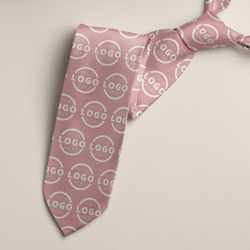Custom Company Logo Promotional Business Pink Neck Tie