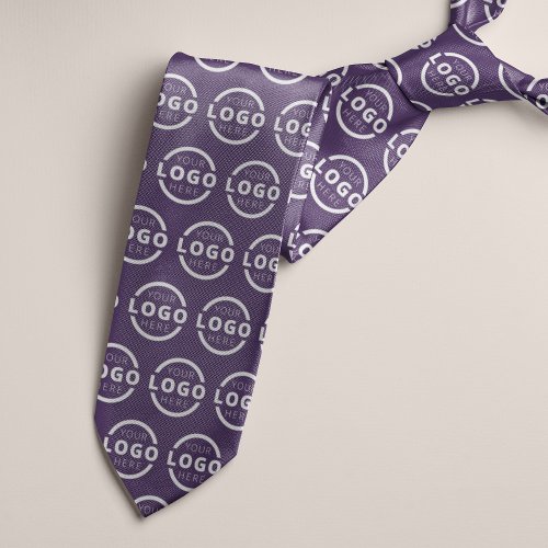 Custom Company Logo Promotional Business Purple Neck Tie