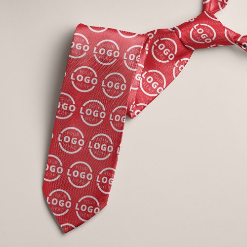 Custom Company Logo Promotional Business Red Neck Tie