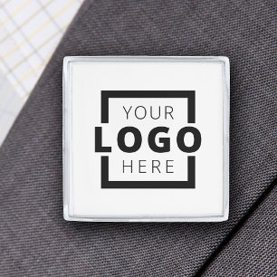 Custom Company Logo Promotional Business Silver Finish Lapel Pin