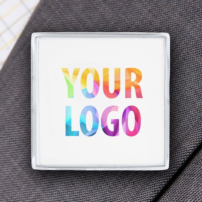 Custom Company Logo Promotional Business Silver Finish Lapel Pin (Creator Uploaded)