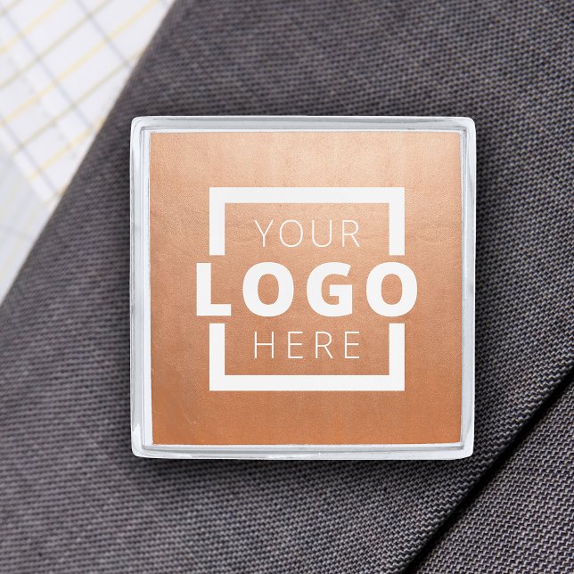 Custom Company Logo Promotional Business Silver Finish Lapel Pin (Creator Uploaded)