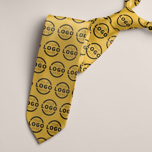 Custom Company Logo Promotional Business Yellow Neck Tie
