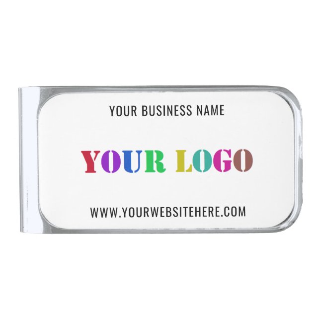 Custom Company Logo Promotional Money Clip Example (Front)