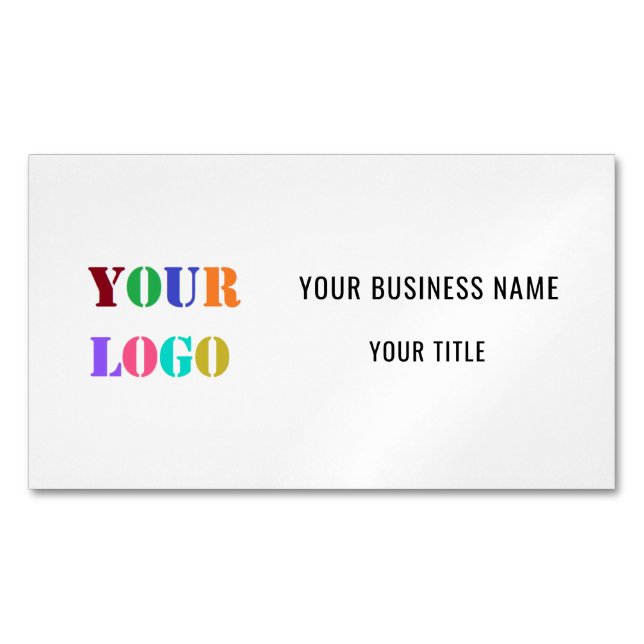 Custom Company Logo Promotional Personalized Business Card Magnet (Front)