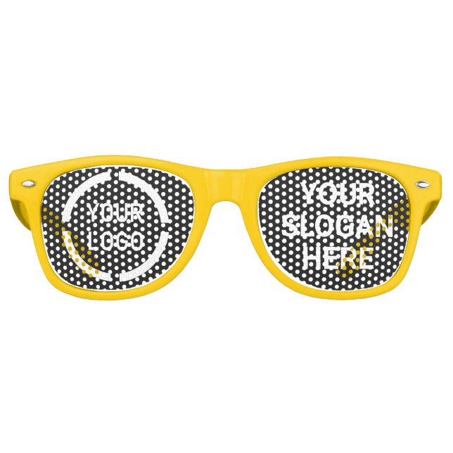 Custom Company Logo promotional Retro Sunglasses (Front)