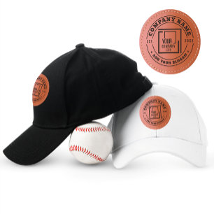 Custom Company Logo Promotional Small Business     Leather Patch Hat