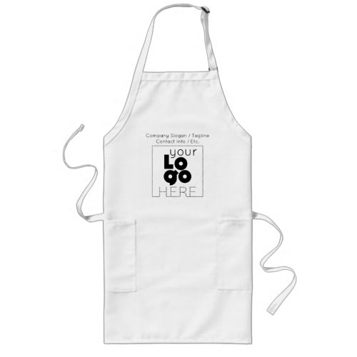 Custom Company Logo Promotional Uniform Pocketed Long Apron