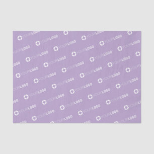 Custom company logo purple branded tissue paper