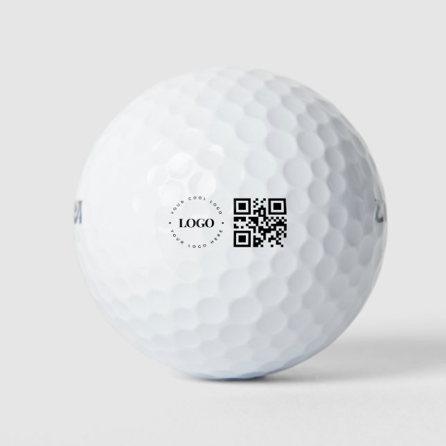 Custom Company Logo QR Code Business Promotional   Golf Balls (Front)