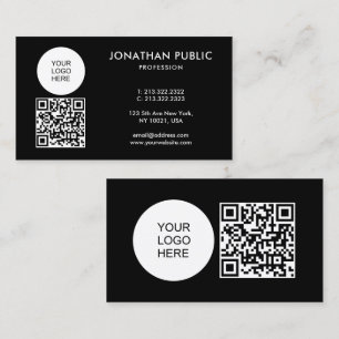 Custom Company Logo QR Code Employee Profile Business Card