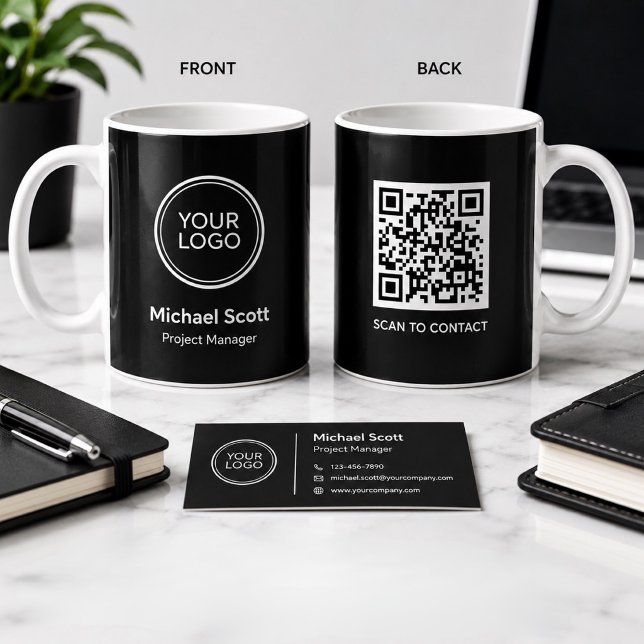 Custom Company Logo QR Code Mug | Personalized  (Creator Uploaded)