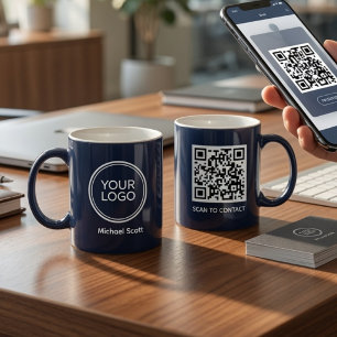 Custom Company Logo QR Code Mug Personalized