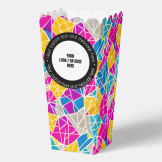 Custom Company Logo QR Code Text Colourful Favor Boxes