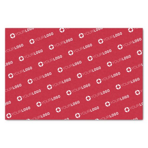 Custom company logo red branded tissue paper