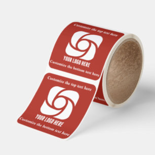 Custom Company Logo Red Business Marketing Square Sticker