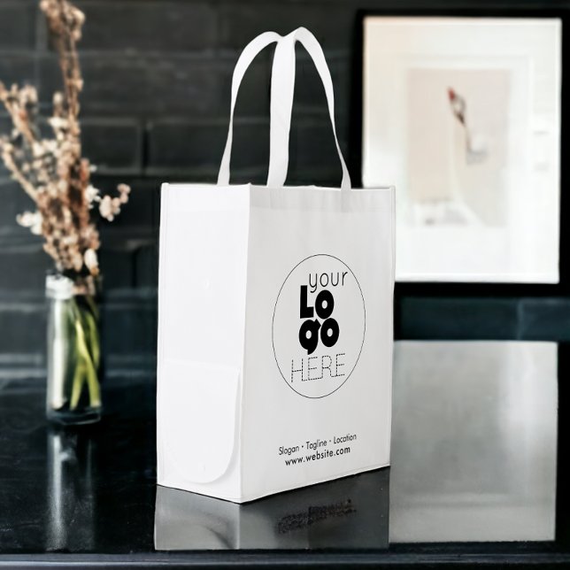 Custom Company Logo Reusable Grocery Tote Bags (Creator Uploaded)