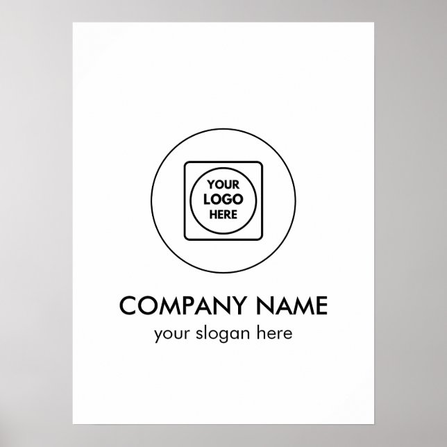 Custom Company Logo Simple Brand Identity poster (Front)