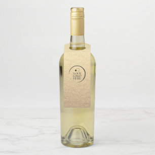 Custom company logo simple gold business logo bottle hanger tag