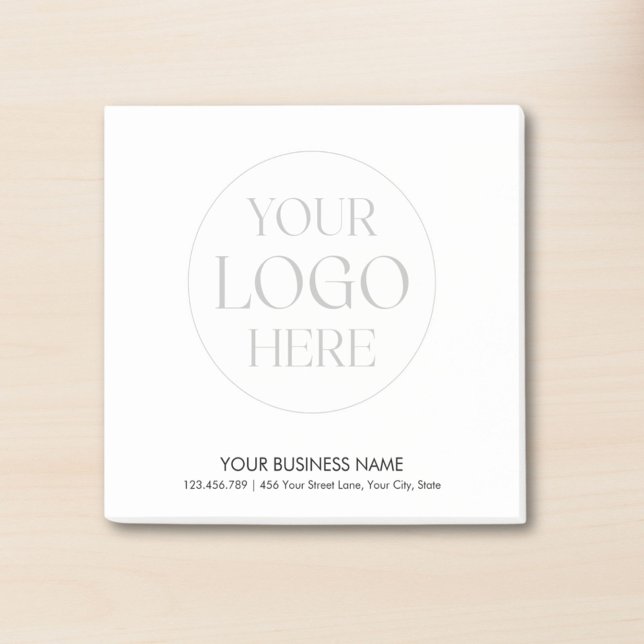 Custom Company Logo Simple Promotional Business Post-it Notes (Creator Uploaded)