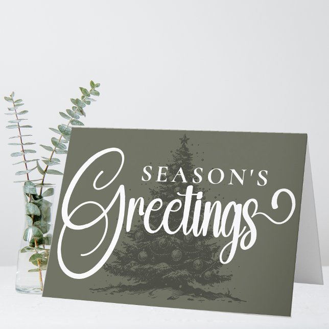 Custom Company Logo Small Business Christmas Holiday Card (Creator Uploaded)