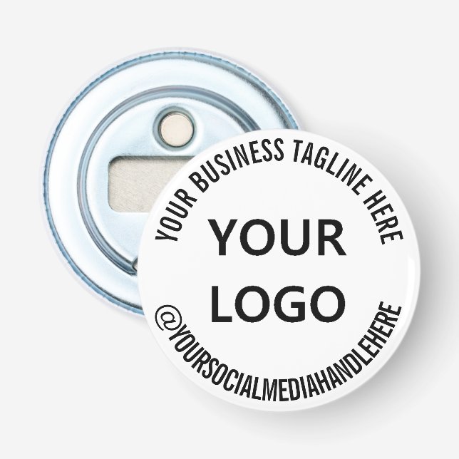 Custom Company Logo Social Media Bottle Opener (Front)