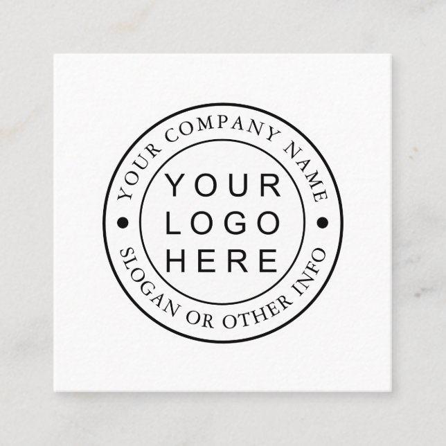 Custom Company Logo Square Business Card (Front)