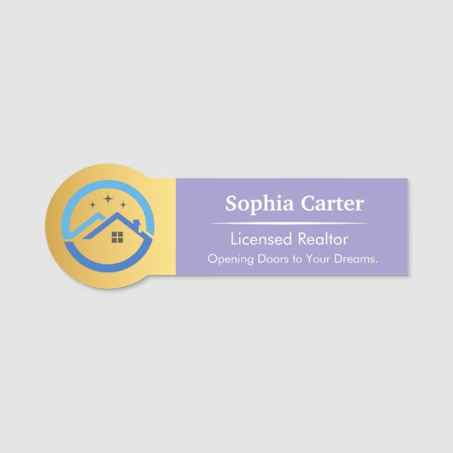 Custom Company Logo Staff Name Tag Design (Front)