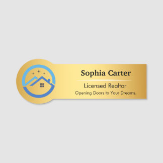 Custom Company Logo Staff Name Tag Design