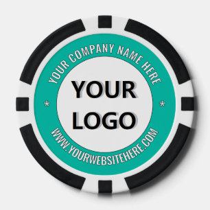 Custom Company Logo Text and Colors Poker Chips