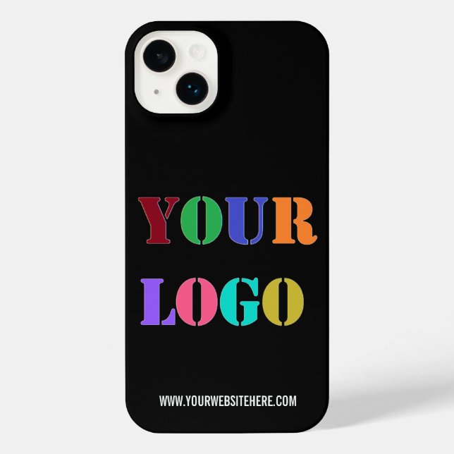 Custom Company Logo Text and Colors Your Business iPhone Case (Back)