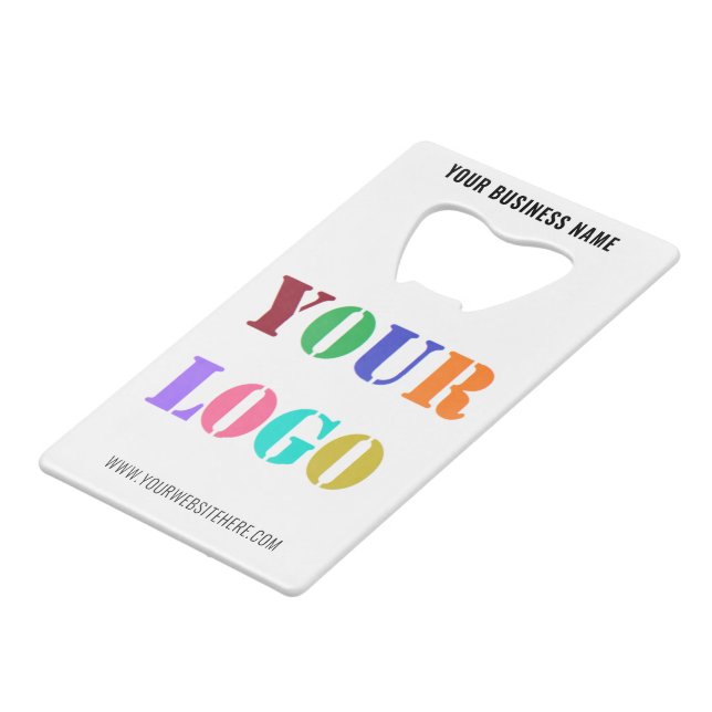 Custom Company Logo Text Bottle Opener Template (Front Angled)