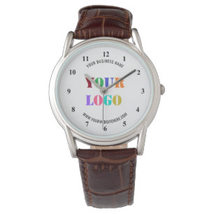 Custom Company Logo Text Branded Business Watches