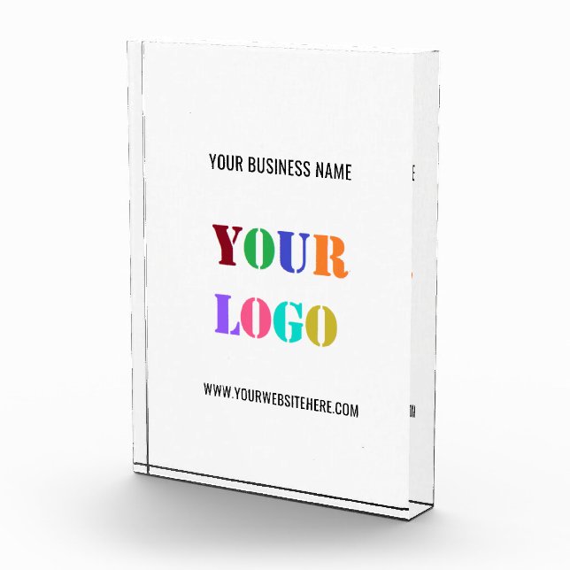 Custom Company Logo Text Business Acrylic Award (Right)