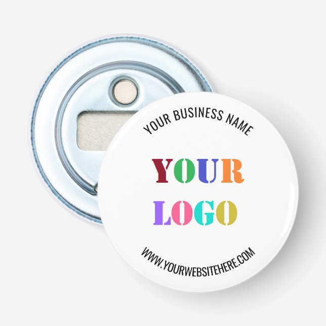 Custom Company Logo Text Business Bottle Opener (Front)