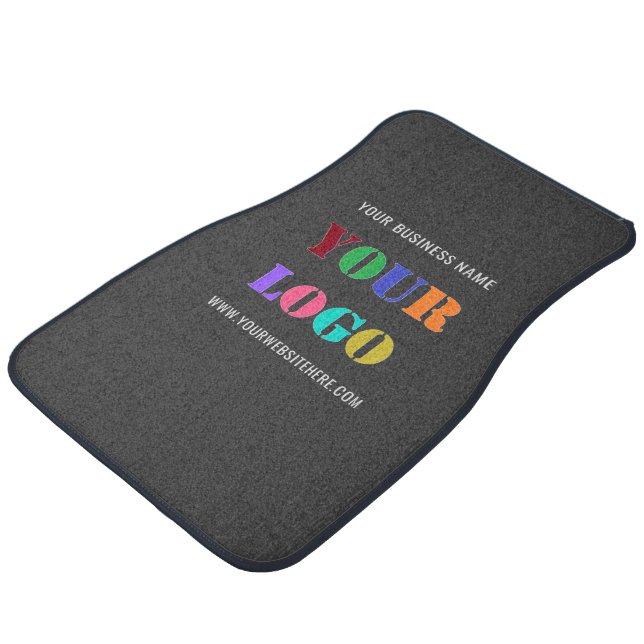 Custom Company Logo Text Business Car Floor Mat (Angled)