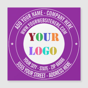 Custom Company Logo Text Business Card Magnet