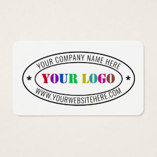 Custom Company Logo text Business Cards Template