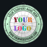 Custom Company Logo Text Business Dart Board Gift<br><div class="desc">Custom Colors and Fonts - Design Your Own Personalized Dartboards Example with Your Company Logo and Name Website or Custom Text Branded Promotional Business Personalized Dart Board / Dart Games Corporate Gifts Darts - Add Your Logo / Image - Photo or QR Code / and Text / Information / More...</div>