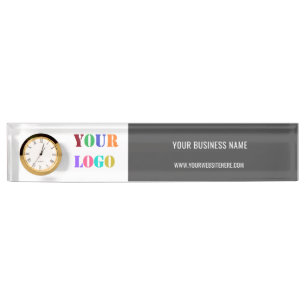 Custom Company Logo Text Business Desk Name Plate