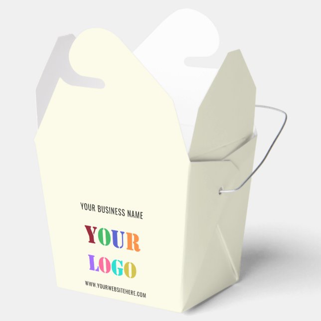 Custom Company Logo Text Business Favor Boxes (Opened)